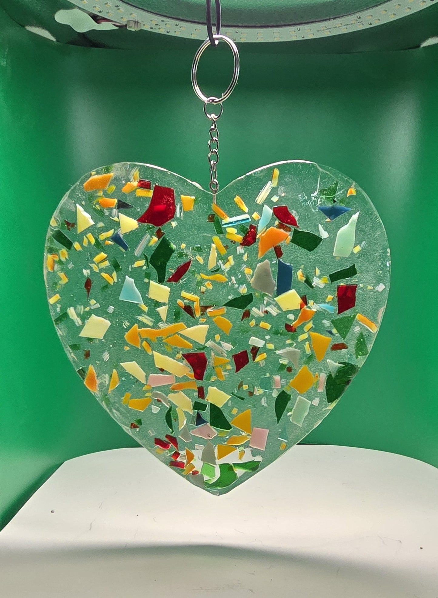 Confetti encased in Resin