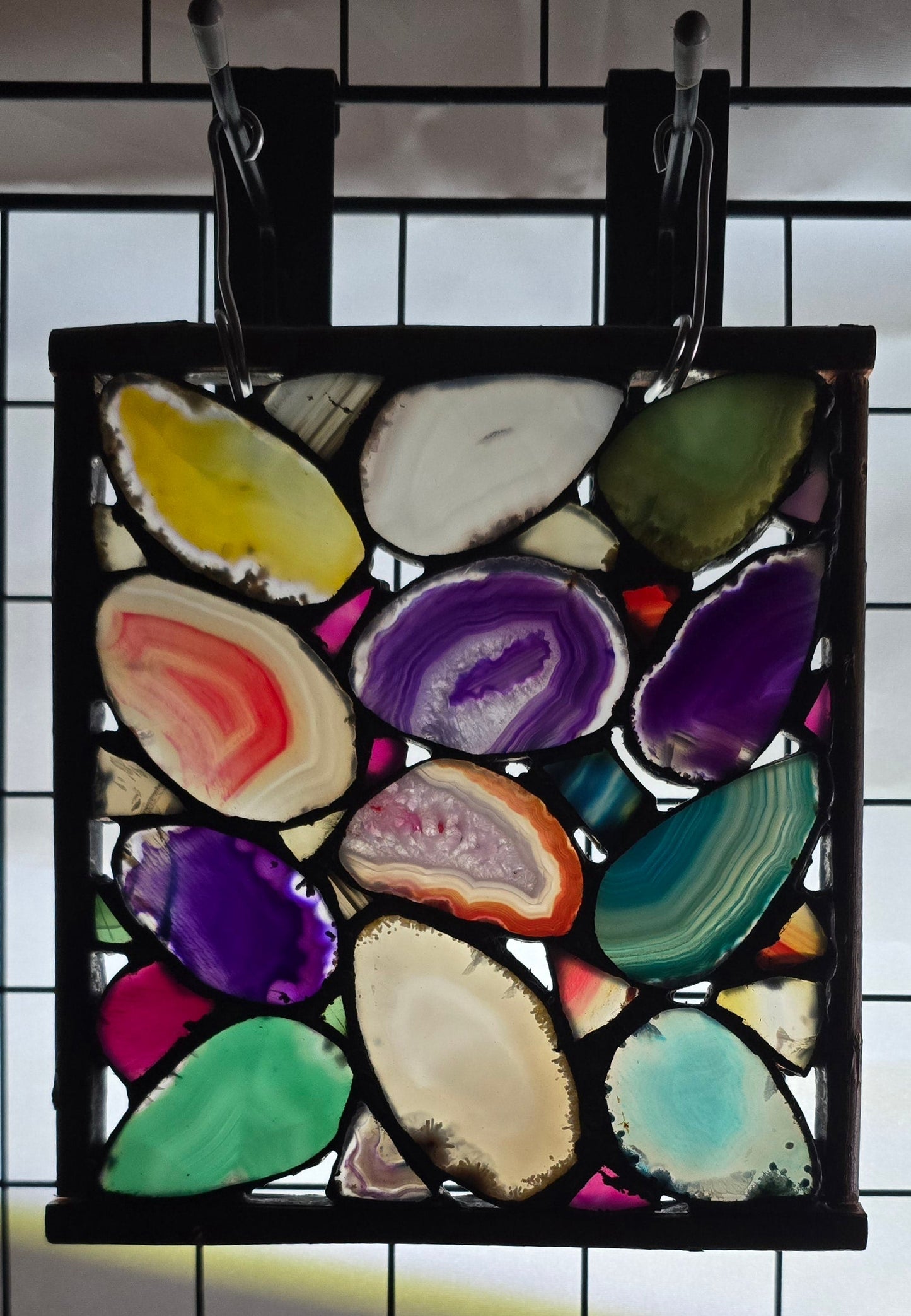 Agate framed in wood