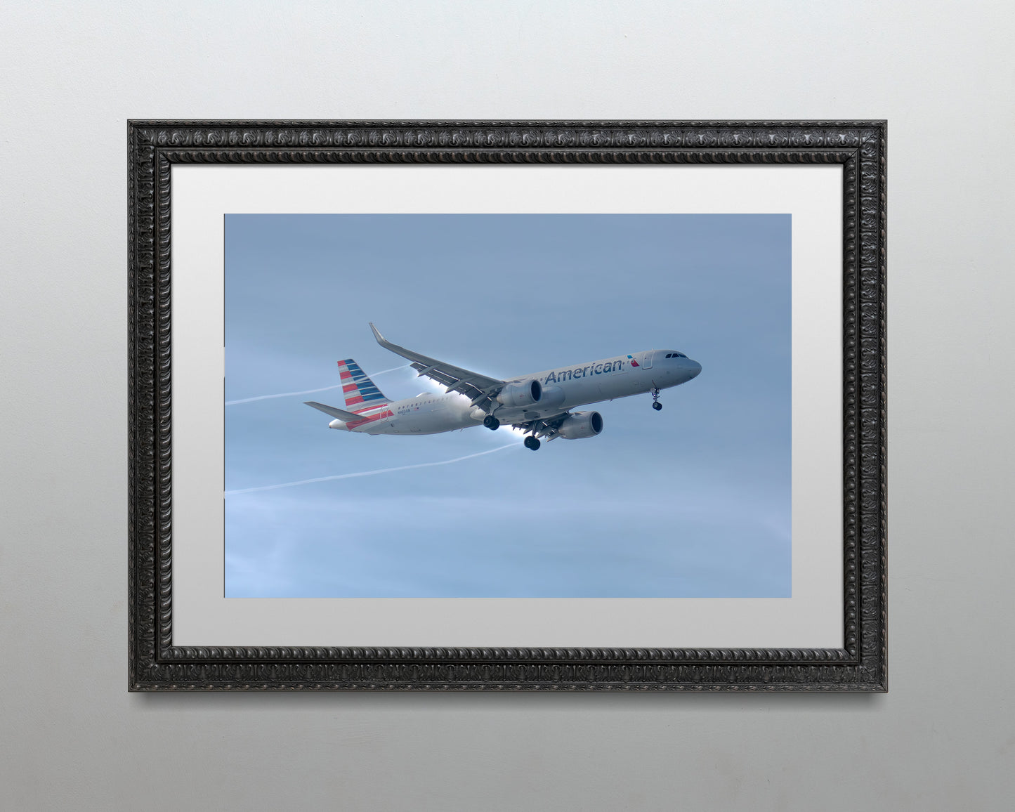 American Airlines with Vapor Trails