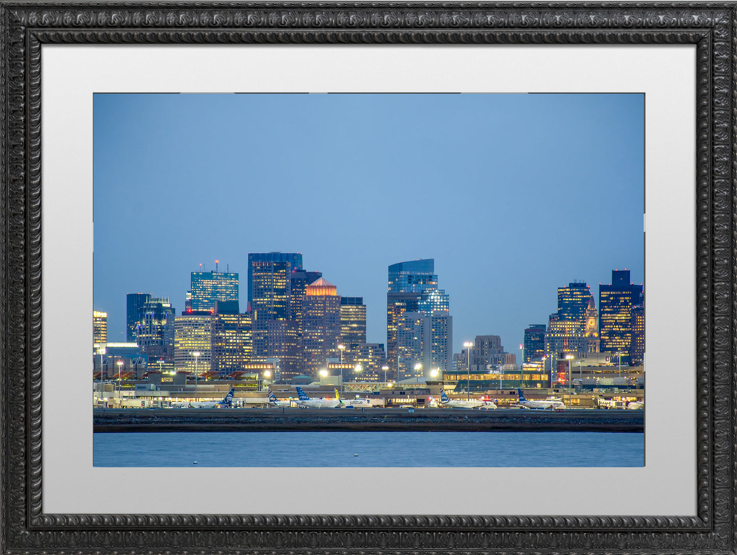 Boston Skyline at Logan Airport