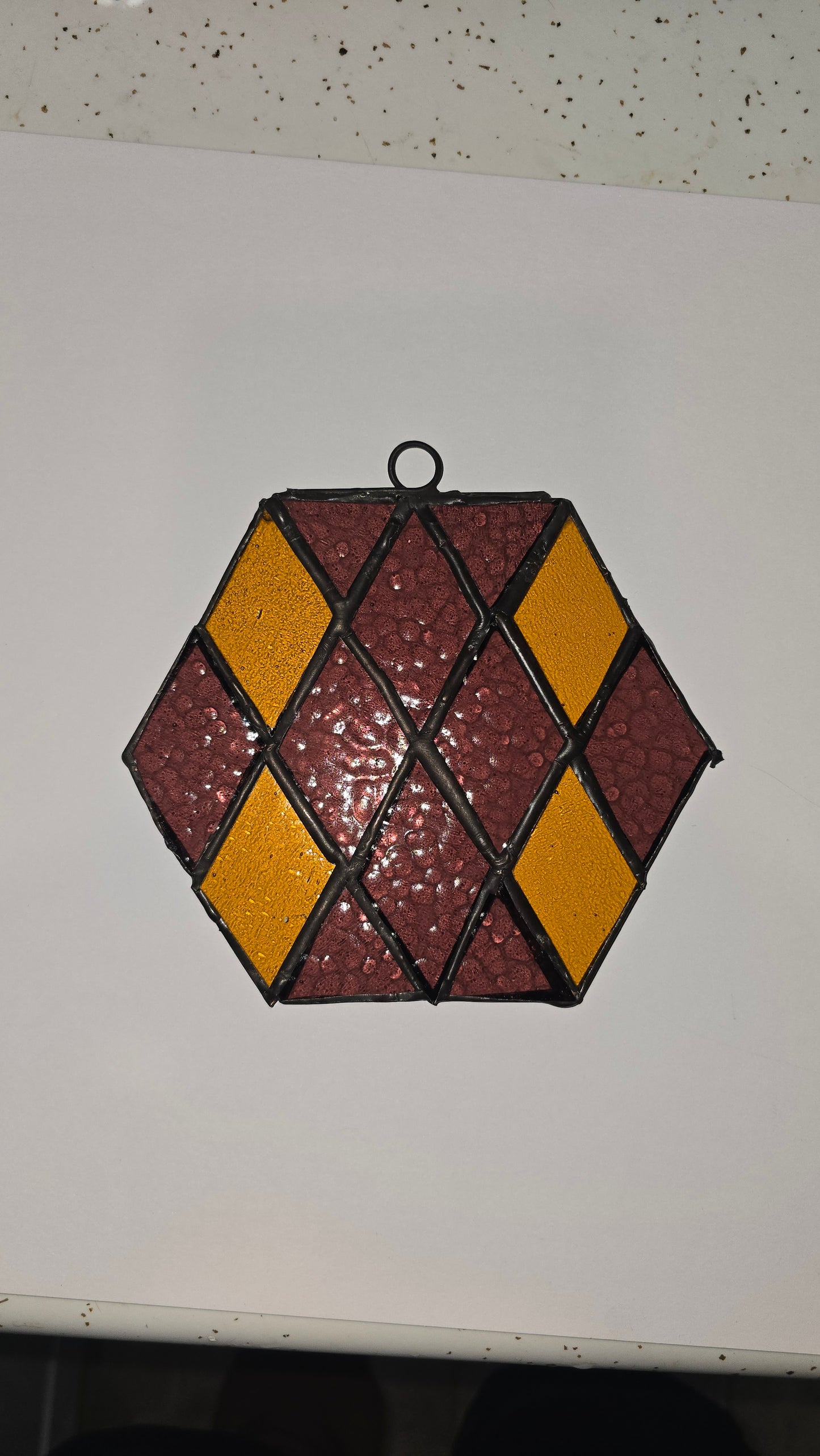 Orange and Purple - Hexagon Diamonds