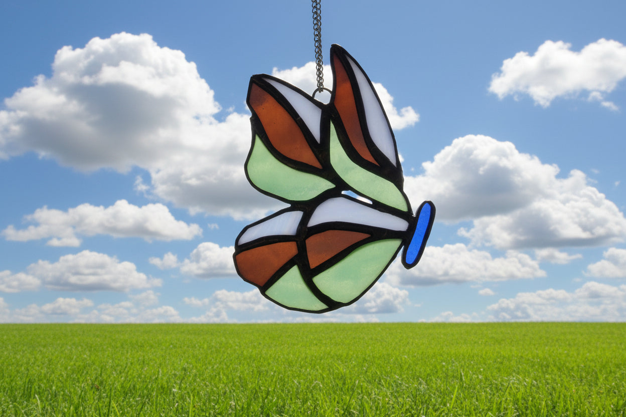 Multi Color Butterfly (Variant)  Stained Glass Suncatcher
