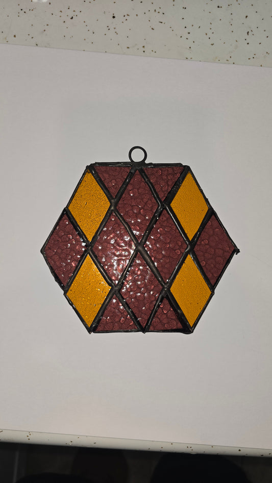 Orange and Purple - Hexagon Diamonds