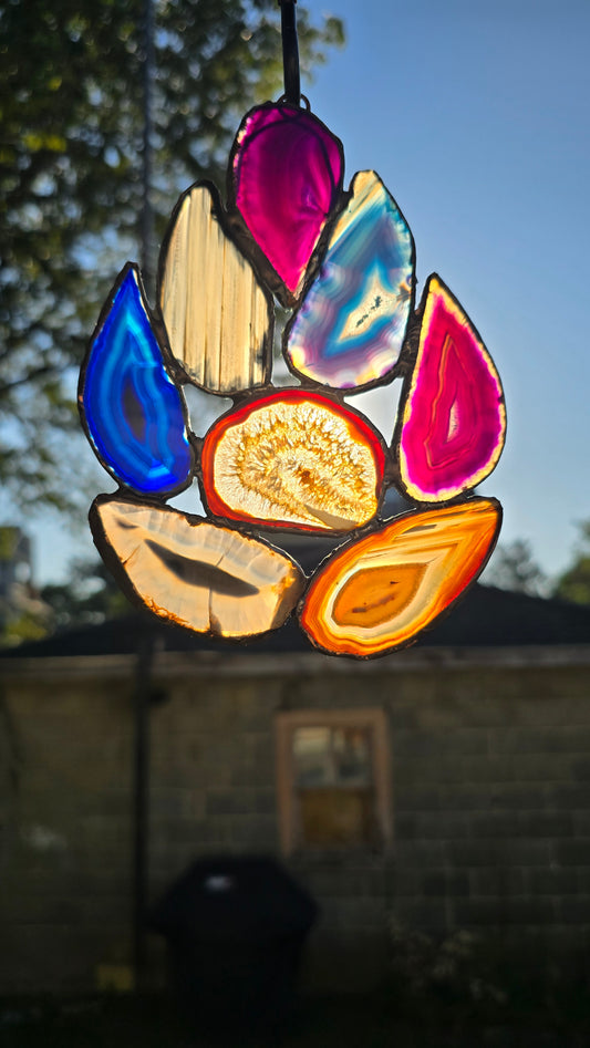 Agate Cluster Ornament – Multicolor