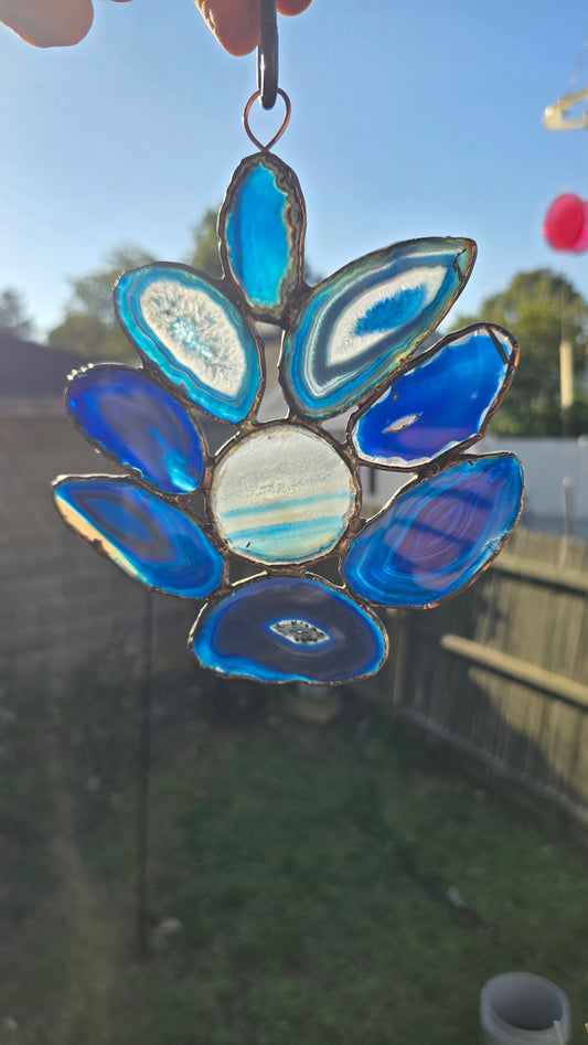 Agate Ringburst Ornament – Cool Tones