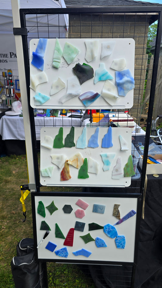 Tumbled 'sea glass' magnets
