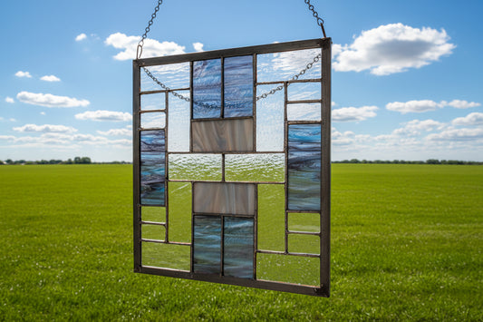 Clear and gray panel