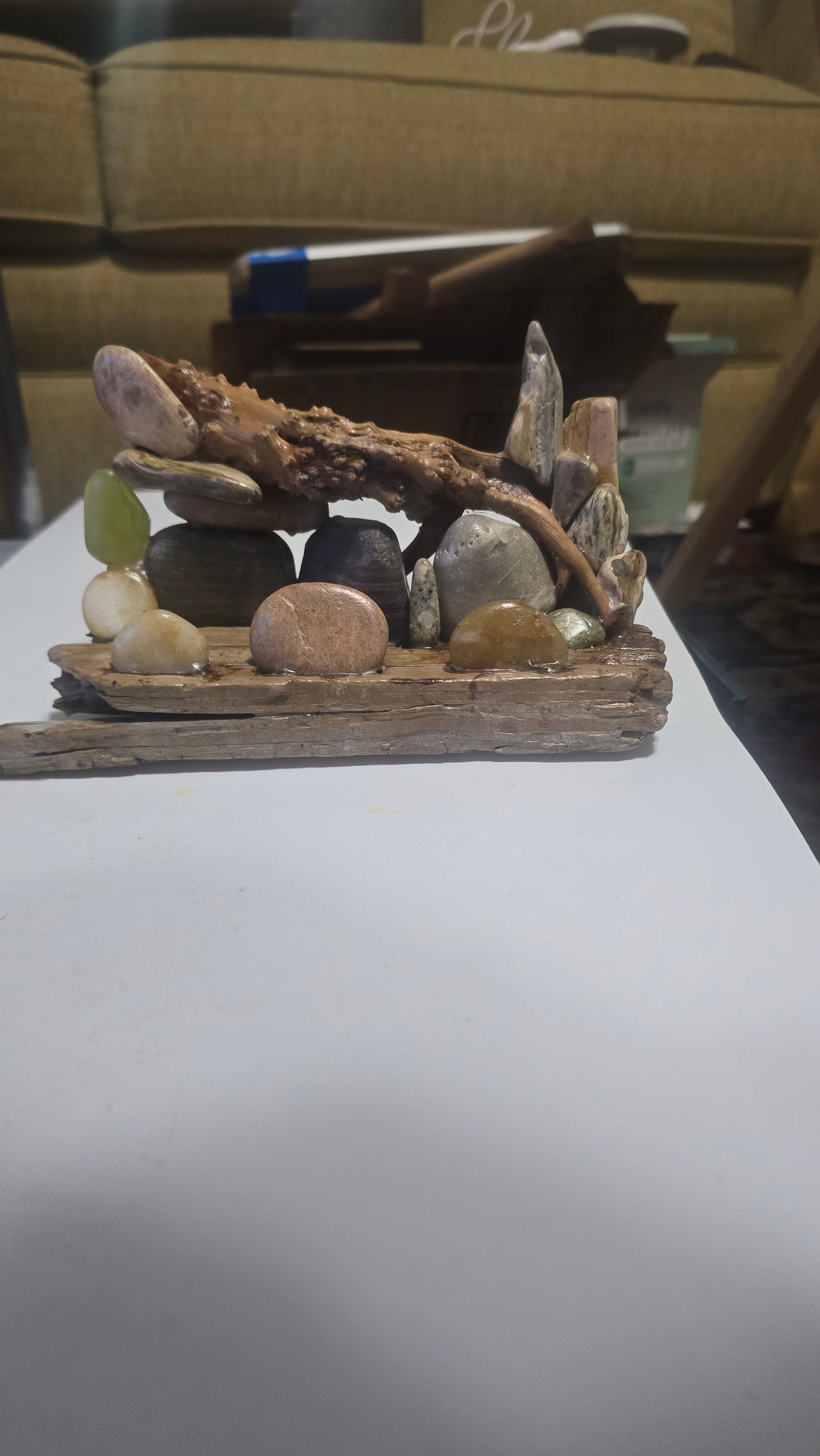 Layered stone glass stand - Version 4